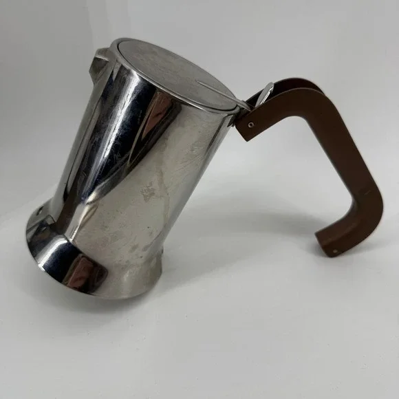 Vintage Alessi 9090/6 Compasso d'oro Espresso Coffee Maker Italy w/ Box & Manual